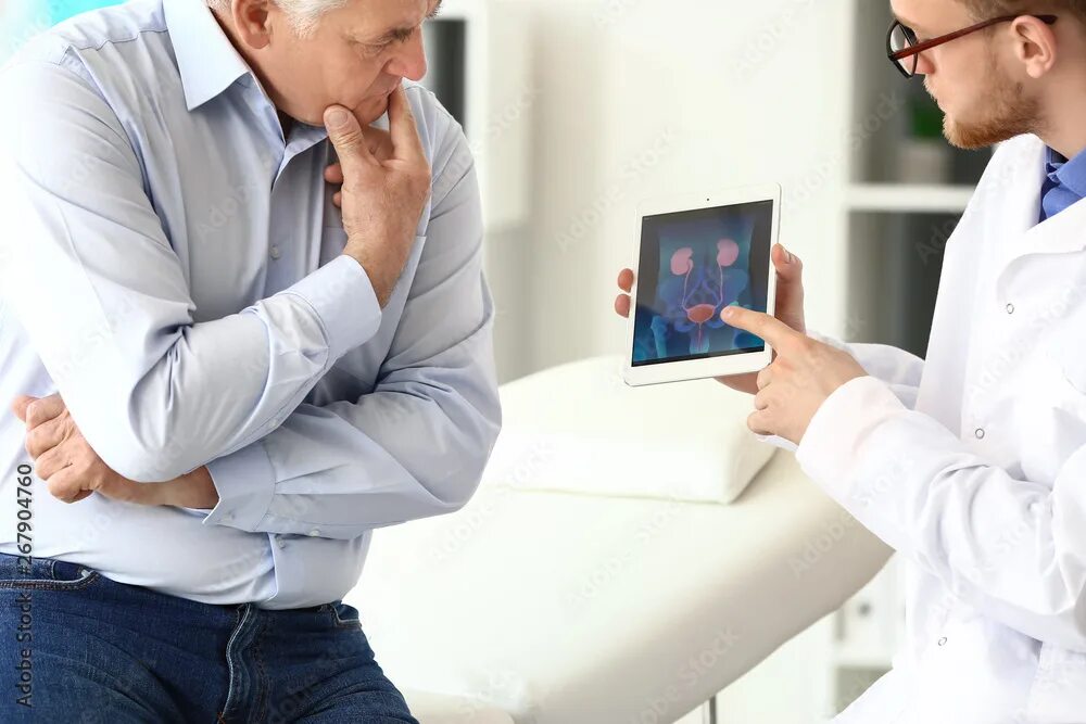 Простатит симптомы фото Male patient at urologist's office фотография Stock Adobe Stock