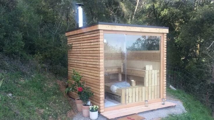 Простая баня на даче своими руками Sauna Cubo Diy sauna, Saunahaus garten, Sauna außen