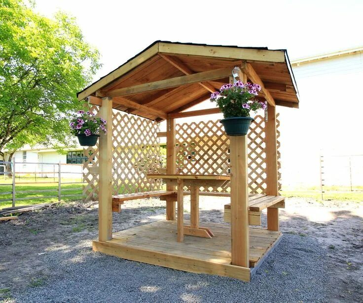 Простая беседка для дачи фото DIY Backyard Gazebo Backyard gazebo, Diy gazebo, Diy backyard