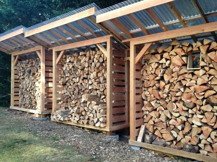 Простая дровница своими руками на даче Pin on Home - Fireplace, Firewood Backyard sheds, Firewood shed, Wood storage sh