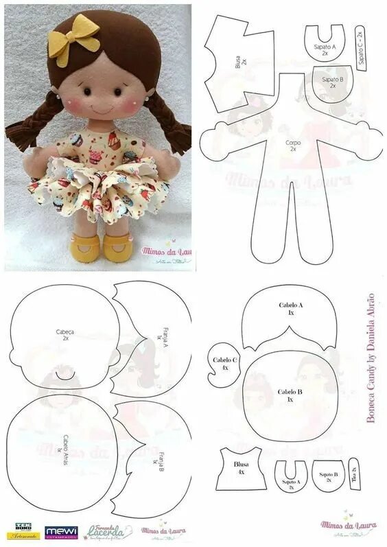 Простая кукла своими руками выкройки Куклы Игрушки Выкройки's photos Felt doll patterns, Felt doll pattern, Felt doll