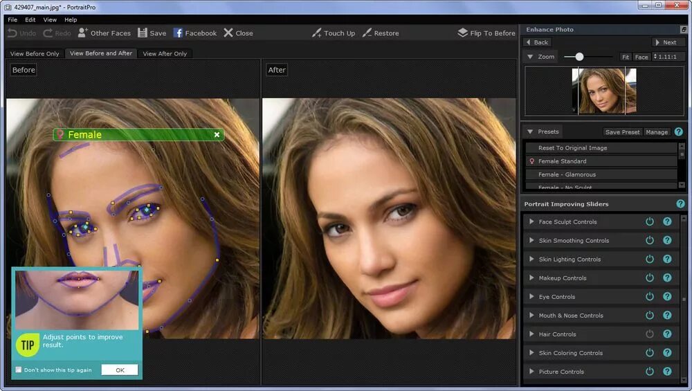 Простая программа для редактирования фото Anthropics Portrait Studio 15.7.3 + Portable + Rus + Repack