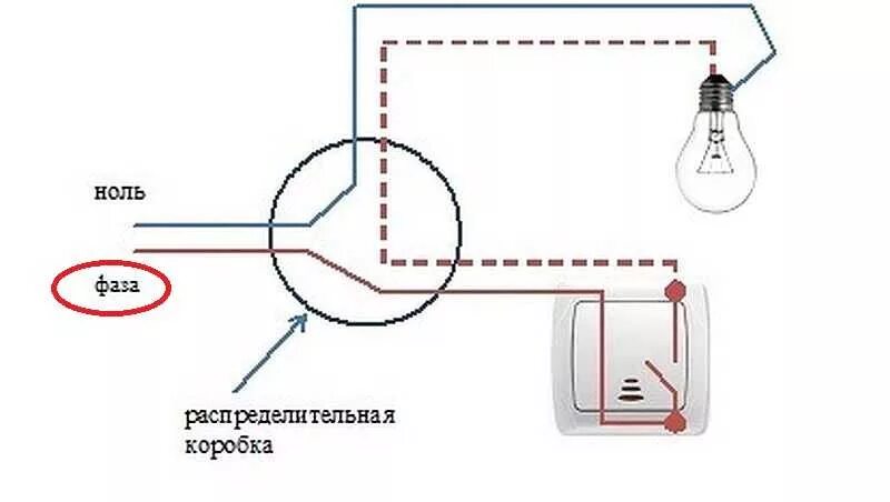 Простая схема двойного выключателя подключения Мигает лампа HeatProf.ru