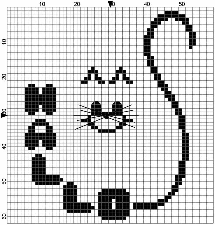 Простая схема котика спицами Heaven and Earth Cross Stitch Free cross stitch charts, Cat cross stitch pattern