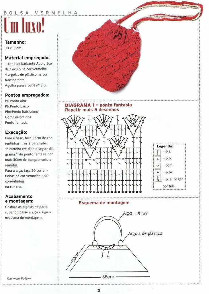 Простая схема вязания сумки крючком Sacs au crochet - Le monde-creatif Modèles de sac en crochet, Sac au crochet, Tr