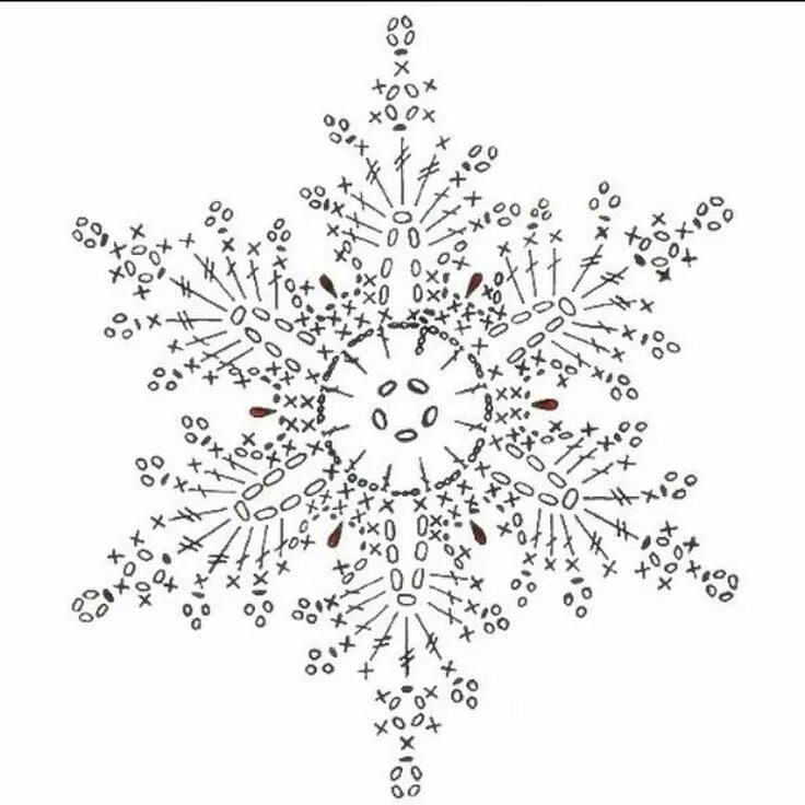 Простая снежинка крючком схема "Ирландское кружево, крючком и не только..." OK.RU Crochet snowflakes, Crochet s