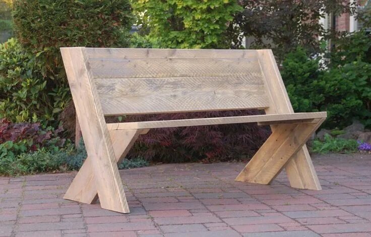 Простая своими руками фото Tuinbankje Diy bench outdoor, Diy garden furniture, Diy furniture easy