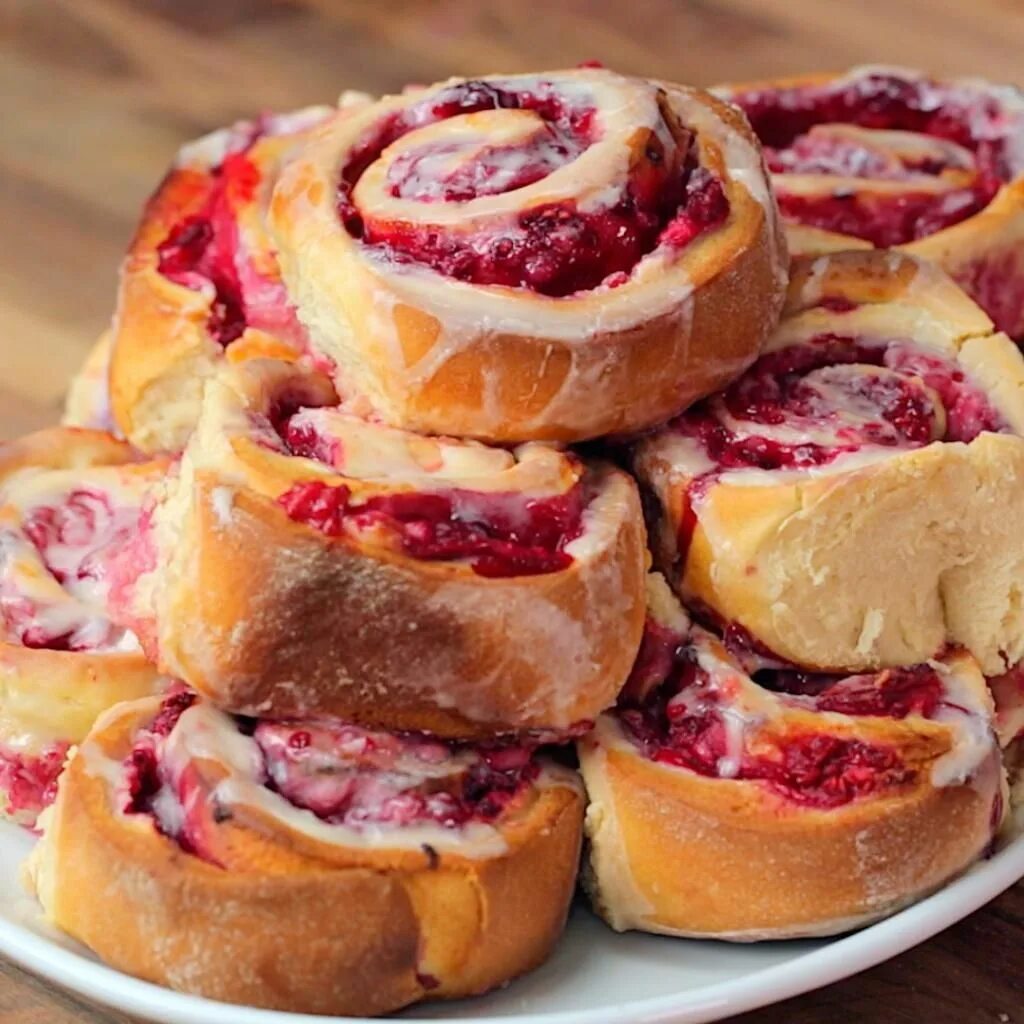 Простая вкусная выпечка с фото Delicious homemade raspberry buns recipe. - Kitchen - Tips and Crafts Raspberry 