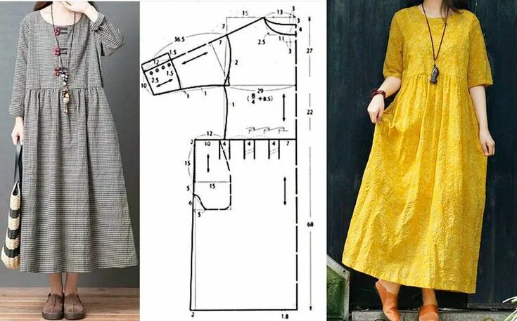 Простая выкройка без бохо платья Шьём 3 платья в бохо-стиле с асимметричным подолом Выкройка платья, Пошив модной