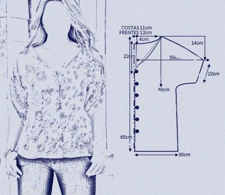 Простая выкройка блузки 12 выкроек - блузки, туники и топы для дам с пышными формами! Размеры от 52 до 5
