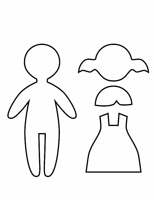 Простая выкройка куклы для начинающих Paper Doll Templates Paper dolls, Paper doll template, Princess paper dolls