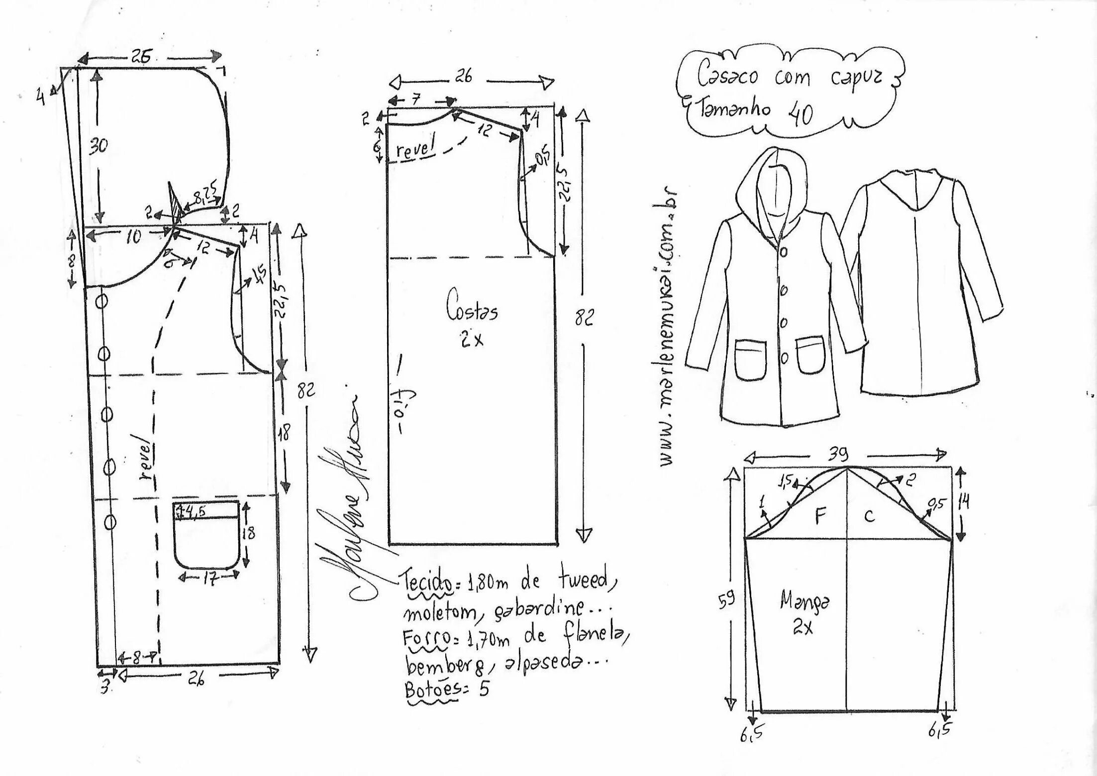 Простая выкройка куртки женской Выкройки, шитье, моделирование одежды Jacket pattern sewing, Sewing pattern desi