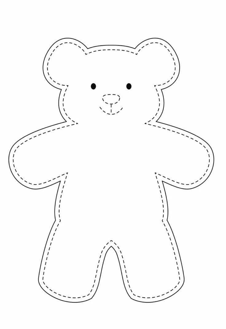 Простая выкройка мишки из ткани Images By Jeanette Cook On Christmas D33 Teddy bear template, Teddy bear sewing 