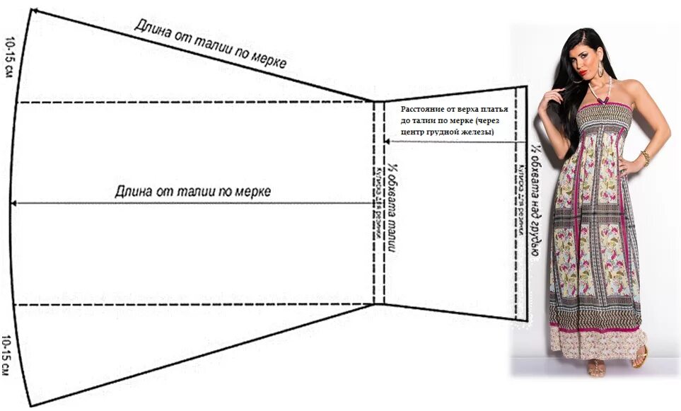 Простая выкройка сарафана Пин на доске Шитье