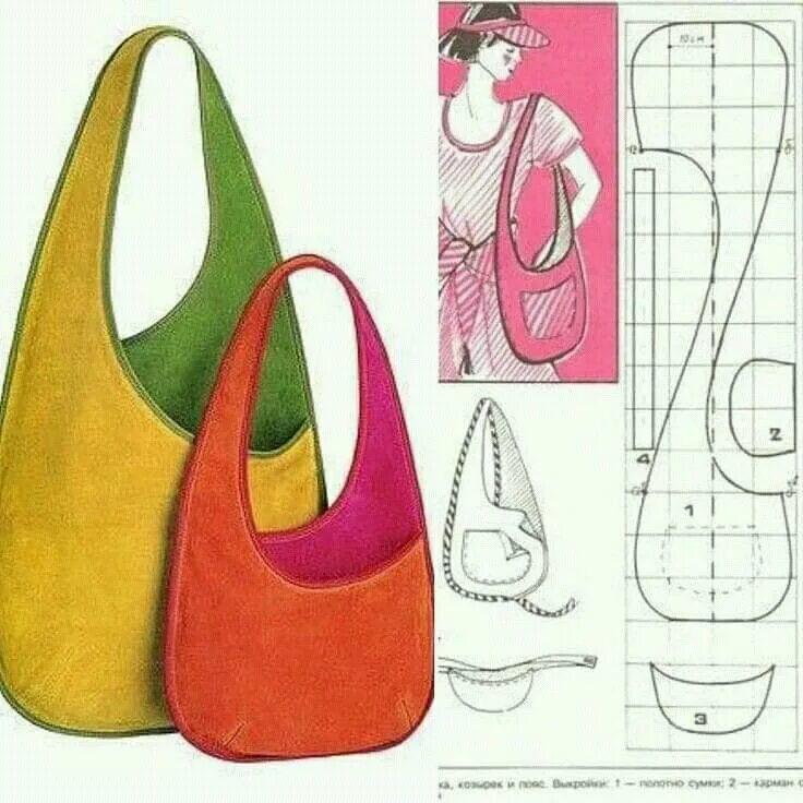 Простая выкройка сумки из кожи Pin by Zehra on bolsos Handbag tutorial, Fancy bags, Bag pattern