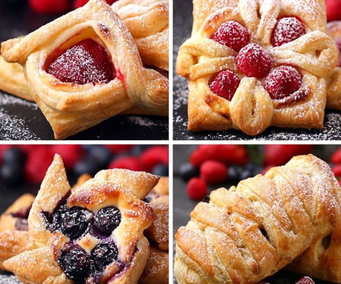 Простая выпечка фото рецепты Puff Pastry Four Ways FULL RECIPE: Puff pastry desserts, Pastry, Puff pastry