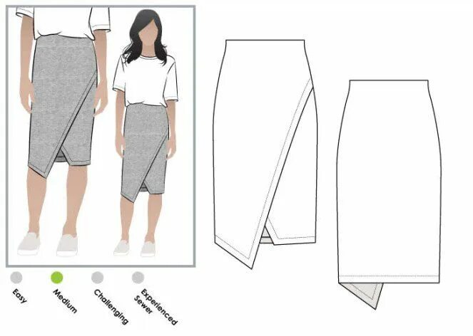 Простая юбка карандаш длинная выкройки Style Arc Halle stretch skirt Skirt pattern, Stretch skirt, Skirt patterns sewin