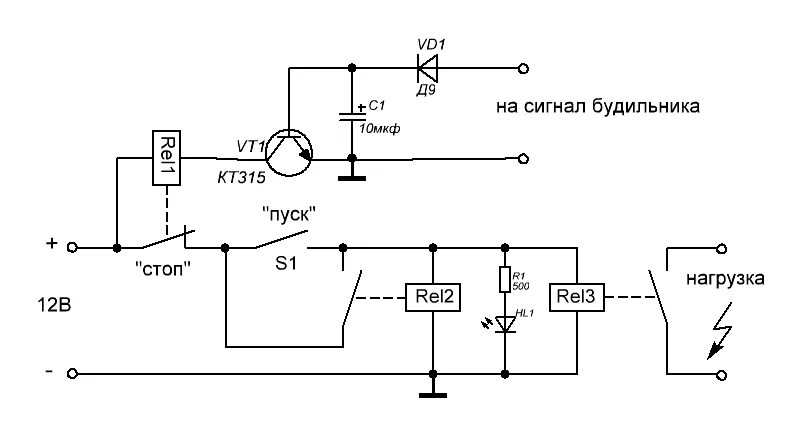 Простейшие схемы реле своими руками Самодельное реле времени с задержкой от 1 минуты до 24 часов - МозгоЧины