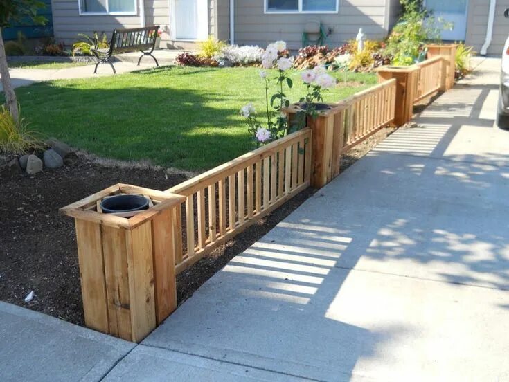 Простейший забор на даче своими руками Cedar Fence Planter 96" DIY Kit Diy garden fence, Fence planters, Backyard fence