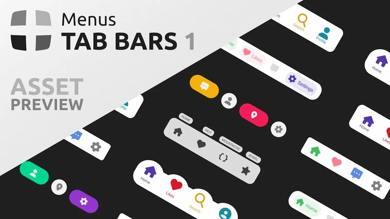 Просто фото фильм Menus - Tab Bars 1 - Doozy UI - Asset Preview - YouTube
