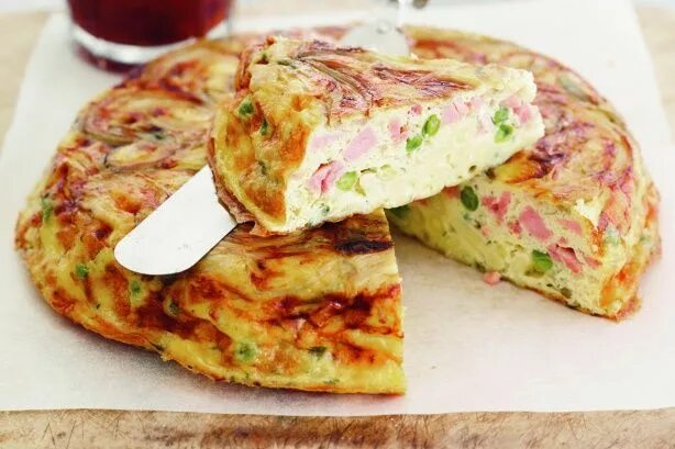 Просто и очень вкусно фото Ham, cheese and pea frittata Recipe Freezer meals, Real food recipes, Recipes