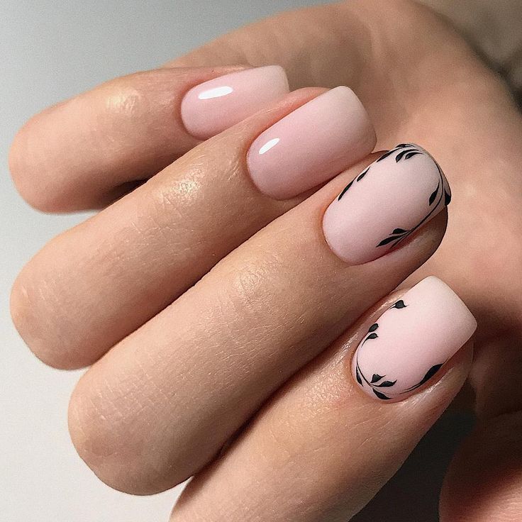 Просто маникюр на коротких ногтях фото Фотография Matte nails design, Nails, Manicure