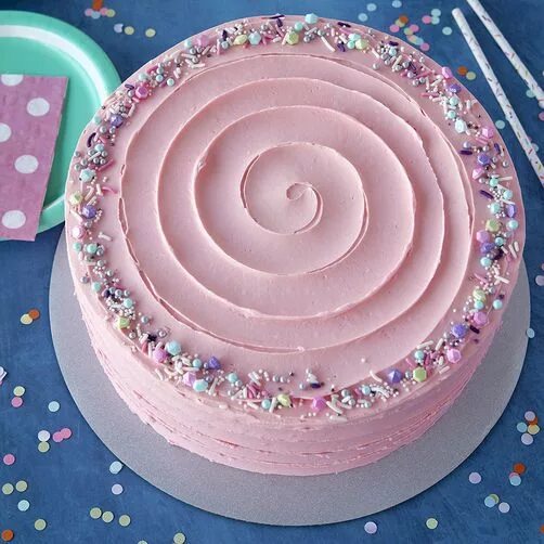 Простое оформление торта для девочки Pretty in Pink Buttercream Cake Recipe Easy cake decorating, Creative cake decor