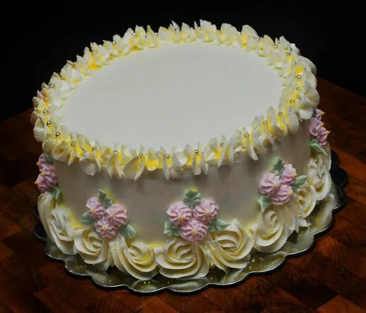 Простое оформление торта кремом Pretty cake Cake, Cake designs, Cake decorating