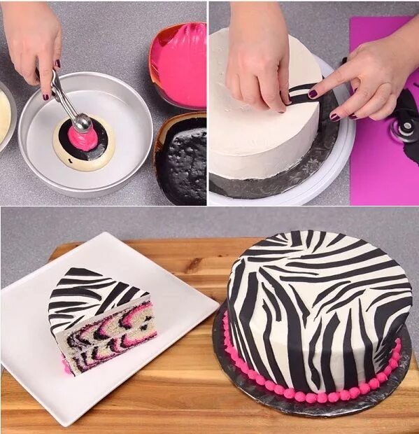 Простое оформление торта зебра Pink Zebra Cake Recipe - AllDayChic Cake recipes, Zebra cake, Zebra birthday cak