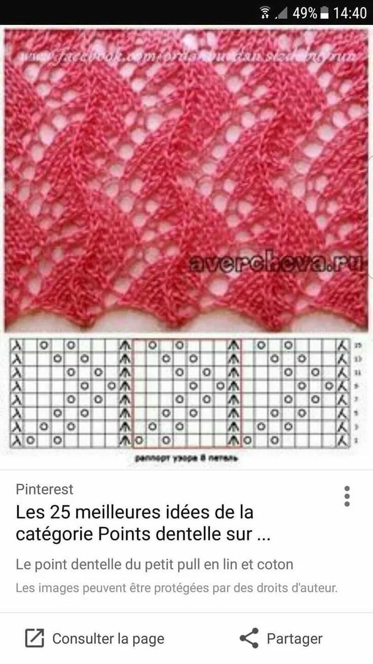 Простой ажурный палантин спицами схемы Pin on Tutos points tricot Lace knitting patterns, Lace knitting stitches, Knitt