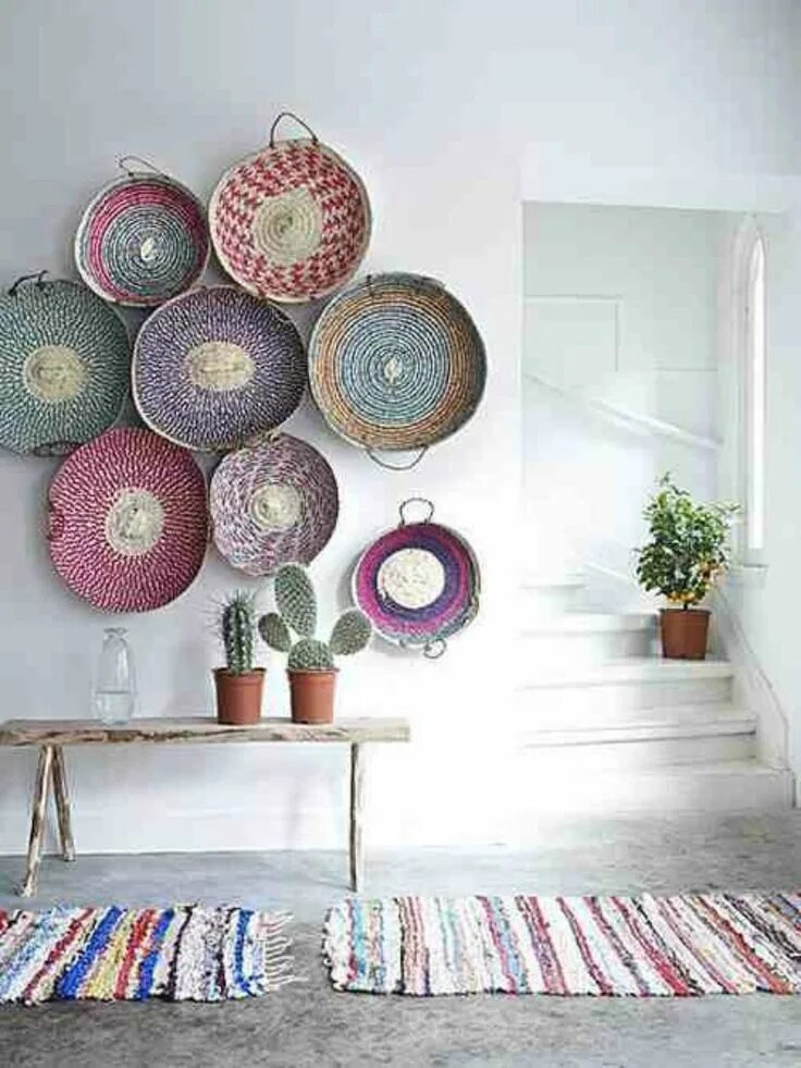 Простой декор для дома Coastal Home: How to guide: Hang a gallery of art Baskets on wall, Home decor ba