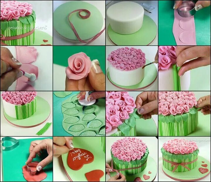 Простой декор для торта для начинающих Bouquet Cake decorating, Cake, Cupcake cakes