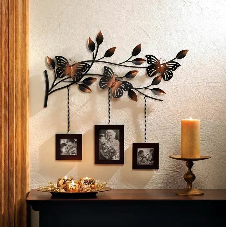 Простой декор на стену Decor: Lovely Butterfly Frames Wall Cor Home Wall Decor Cheap. Home Wall Decor O