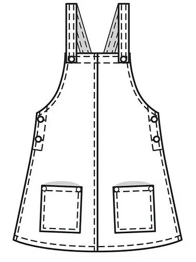 Простой детский сарафан выкройка Выкройки сарафанов по колено от Burda - купить и скачать на Burdastyle.ru