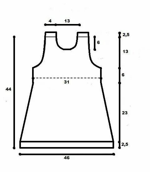 Простой детский сарафан выкройка Красивое вязаное платье для девочки 1 года (с изображениями) Вязание, Выкройки, 