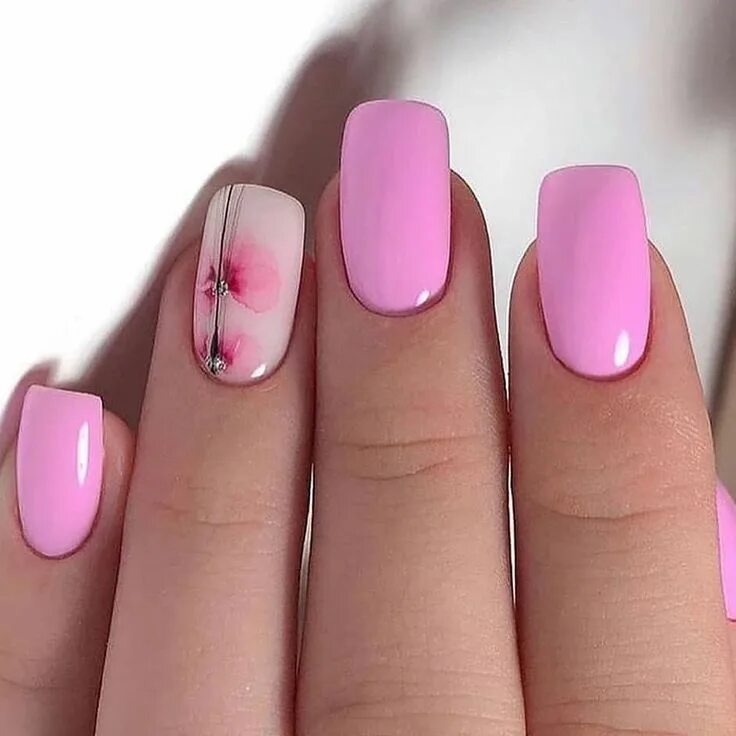 Простой дизайн фото Pin on Маникюр/Manicure Pink nail art designs, Pink nail art, Pink nails