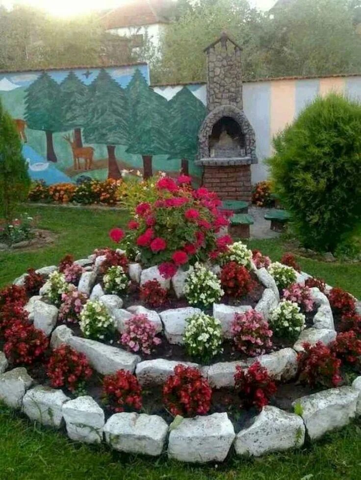 Простой дизайн клумбы своими руками фото 30 Stunning Spring Garden Ideas for Front Yard and Backyard Landscaping - HomeId