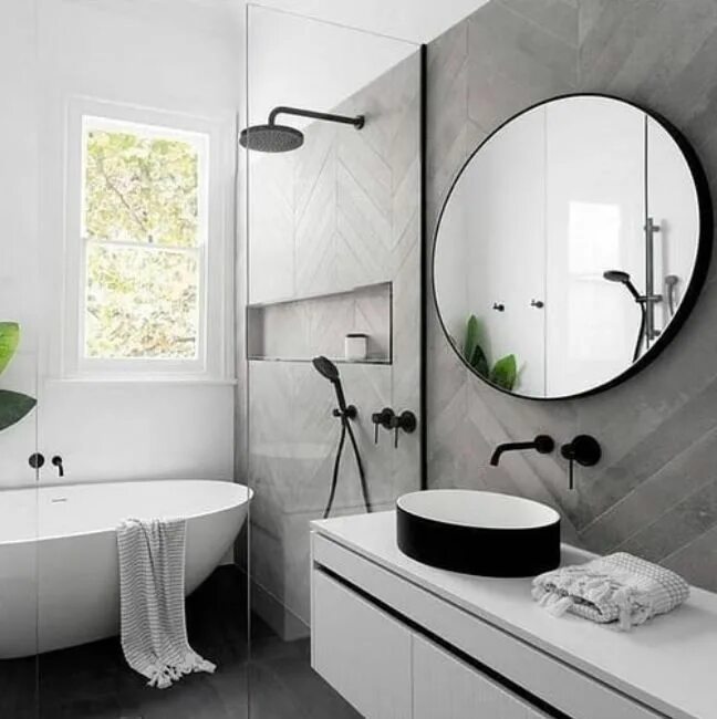 Простой дизайн ванной Spiegel in badkamer Bathroom trends, Bathroom layout, Bathroom design