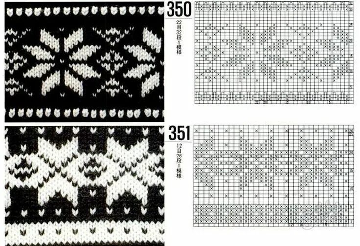 Простой двухцветный орнамент спицами схемы и описание Схемы вязания узоров спицами