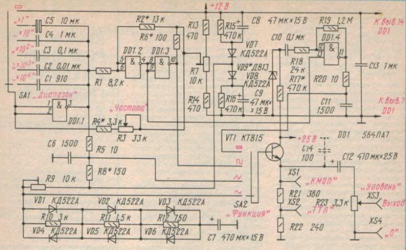 Простой генератор сигналов своими руками схема Низкочастотный функциональный генератор. Crossword puzzle, R5, Periodic table