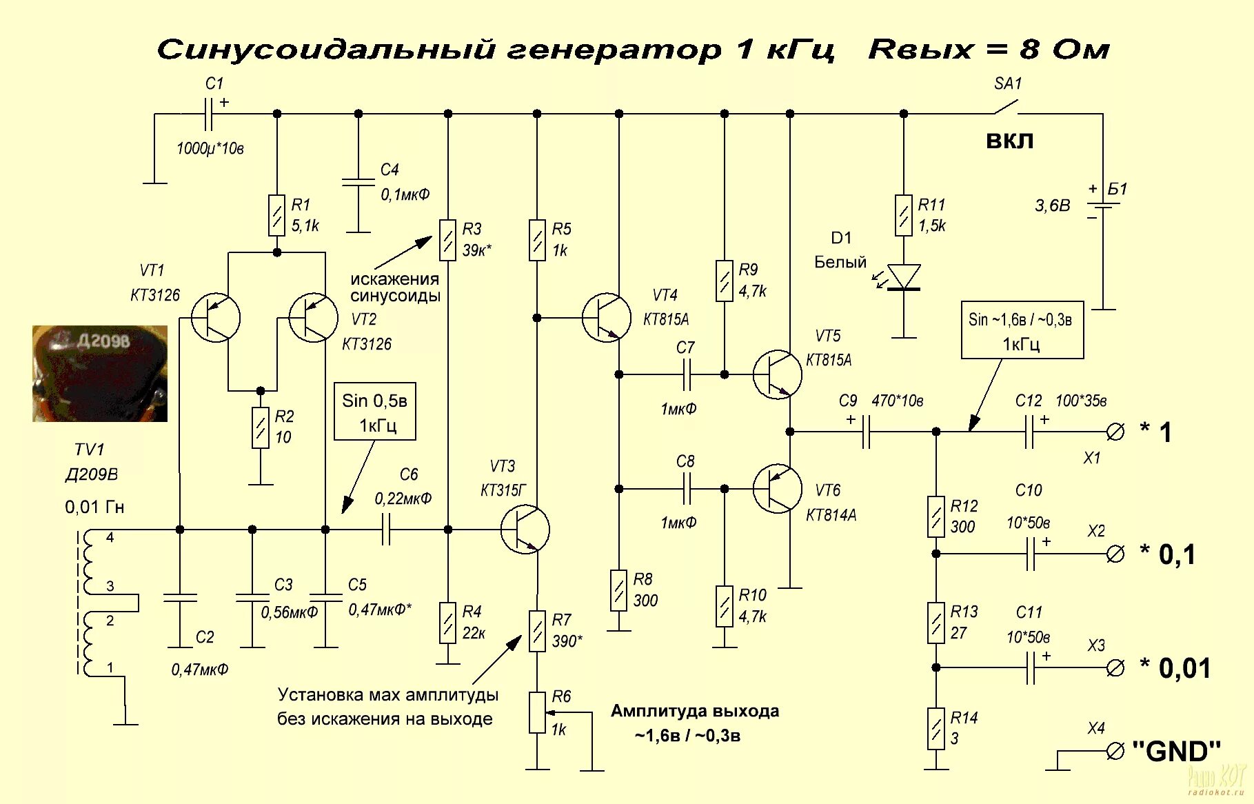 Простой генератор сигналов своими руками схема Перейти на страницу с картинкой