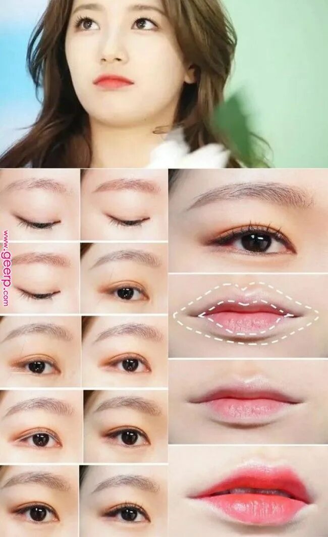 Простой корейский макияж Pin by winter deer on Makeup tips in 2020 Korean eye makeup, Korean makeup look,