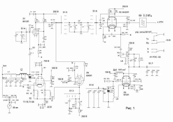 Простой ламповый трансивер своими руками схема Кв трансивер рубин предназначен для работы SSB Усилитель, Радиолюбитель, Токио