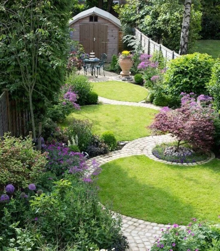 Простой ландшафтный дизайн дачного участка фото 45 Kleines Gartendesign, das immer noch schön ist Minimalistischer garten, Garte