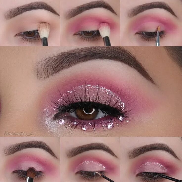 Простой макияж Pin auf Makeup looks Rosa make-up, Make up augen, Fliederfarbene haare