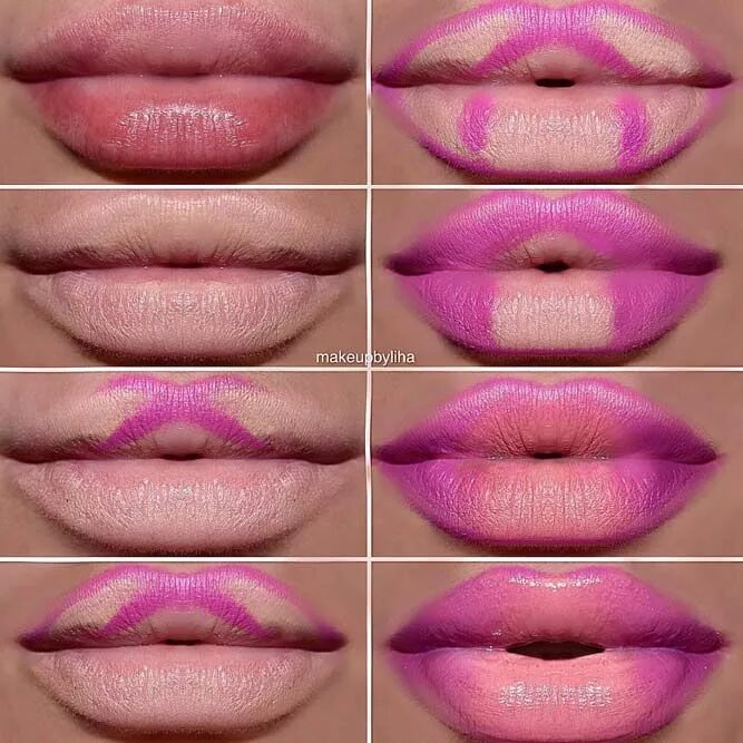 Простой макияж губ 36 Tips on How To Apply Lipstick Ombre lips, How to apply lipstick, Lip colors