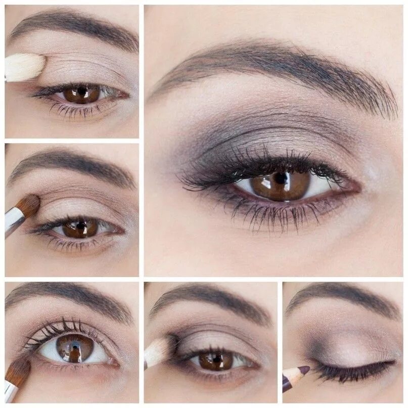 Простой макияж век Pin by Колесникова Наталья Викторовна on макияж Smokey eye makeup tutorial, Eye 