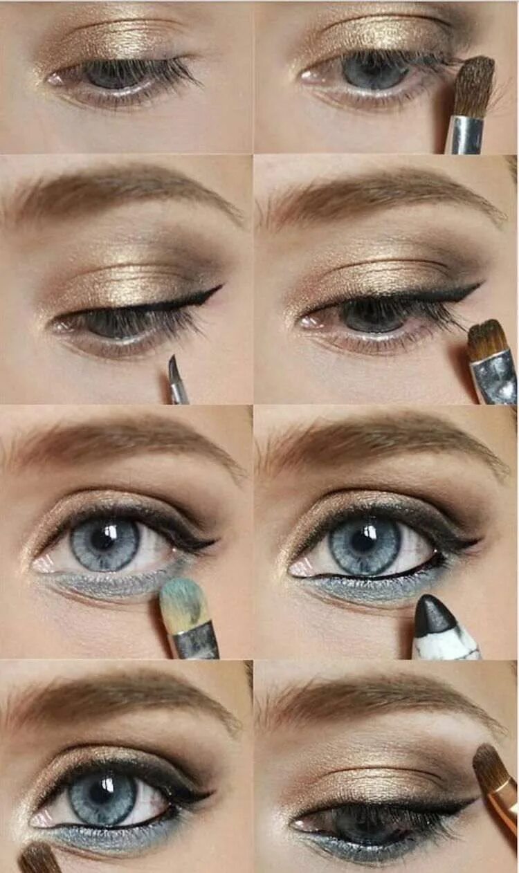 Простой макияж век Tuto maquillage yeux - idées et guides pas-à-pas Tuto maquillage yeux, Tuto maqu