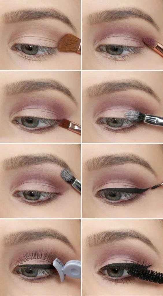 Простой макияж век 10 tutoriales para maquillar tus ojos del color más femenino Sombras de ojos, Ma