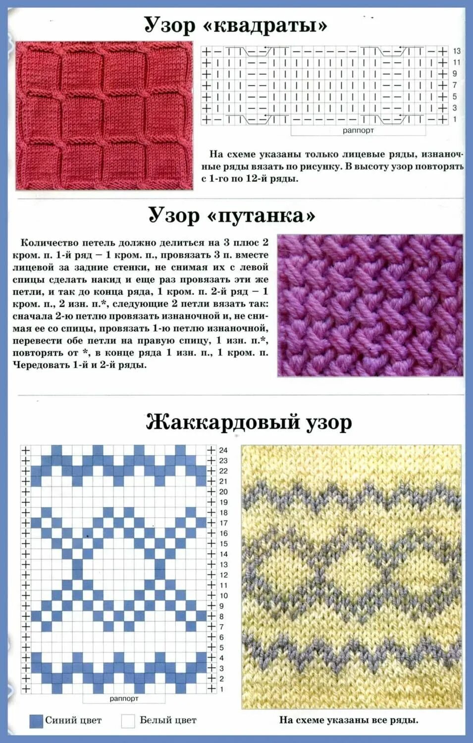 Простой мелкий узор спицами схема Узоры для вязания спицами. Обсуждение на LiveInternet - Российский Сервис Онлайн